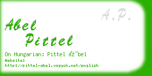 abel pittel business card